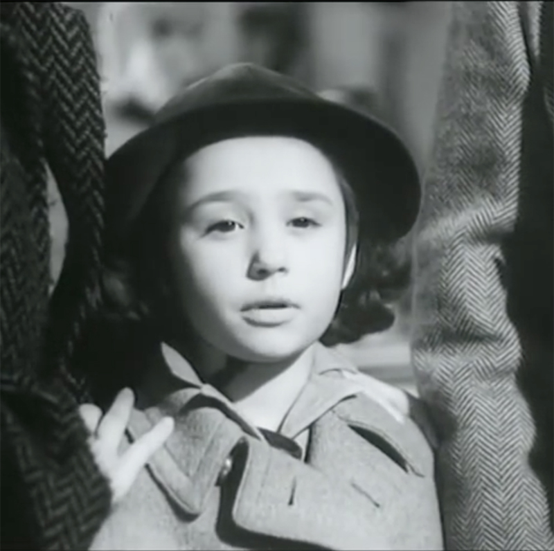 Raffaella Carrà en Tormento del pasado (1952), su debut a los nueve años.
