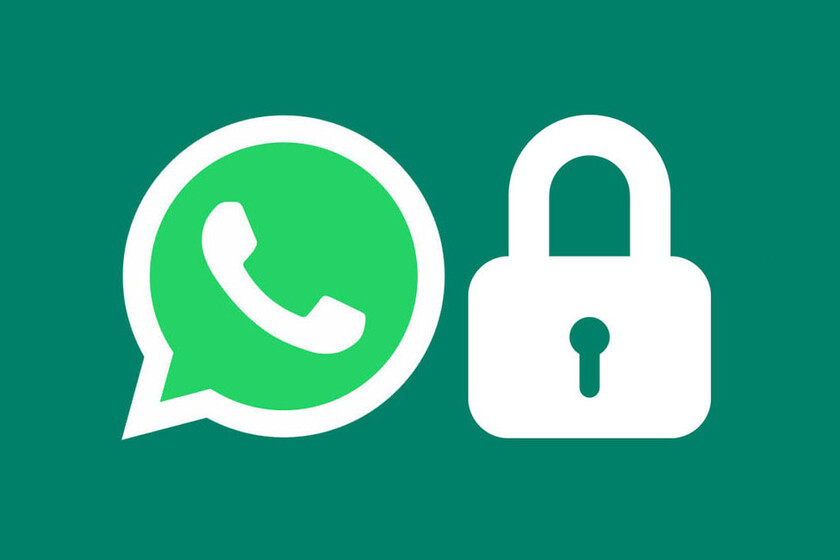 Candado y logo de WhatsApp