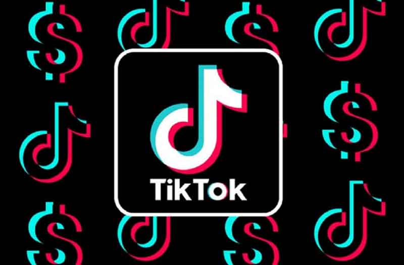 TikTok logotipo con fondo