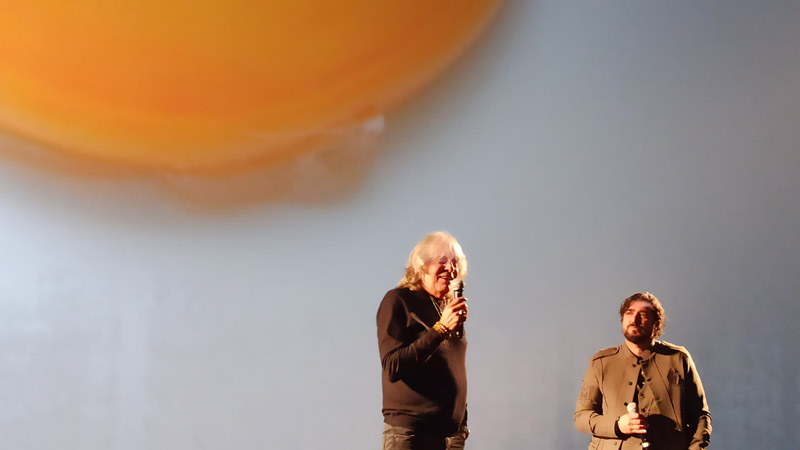 José Mercé, junto a Antonio Orozco, en la presentación de 'El Oripandó'. © Jesús Casañas.