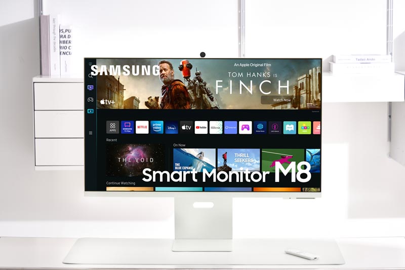 Samsung Smart Monitor M8 de color blanco