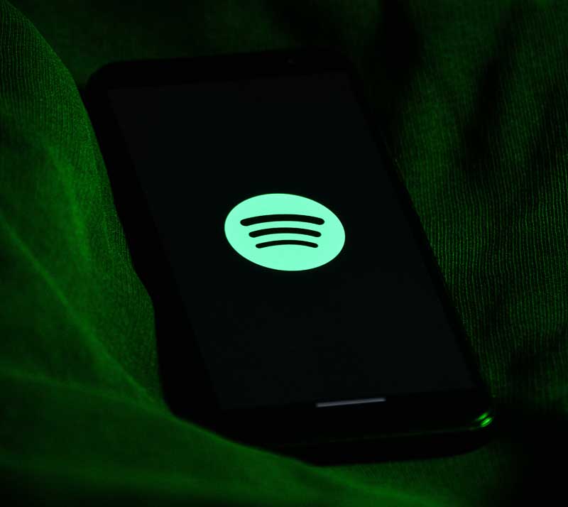 Logo de Spotify en un smartphone